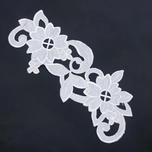 COLLAR LASER CUT SATIN WITH EMBROIDERY(B-7841-BP)