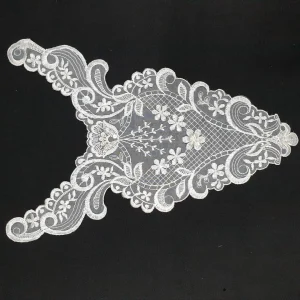 COLLAR ORGANZA BEADED WHITE (612425)