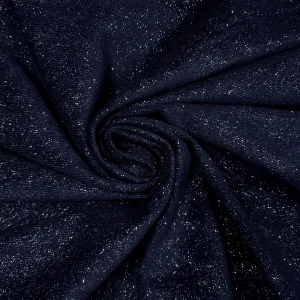 GLITTER CORDUROY STRETCH NAVY BLUE