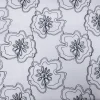 EMBROIDERED CRUSHED GAUZE VOIL FLORAL WHITE