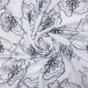EMBROIDERED CRUSHED GAUZE VOIL FLORAL WHITE