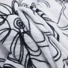 EMBROIDERED CRUSHED GAUZE VOIL FLORAL WHITE