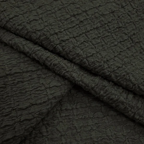 CREPE CREASED BUBBLE KNIT KHAKI