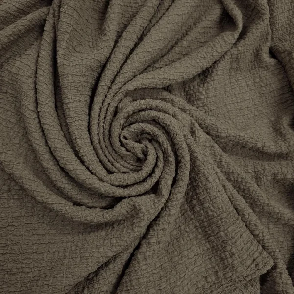 CREPE CREASED BUBBLE KNIT TAUPE