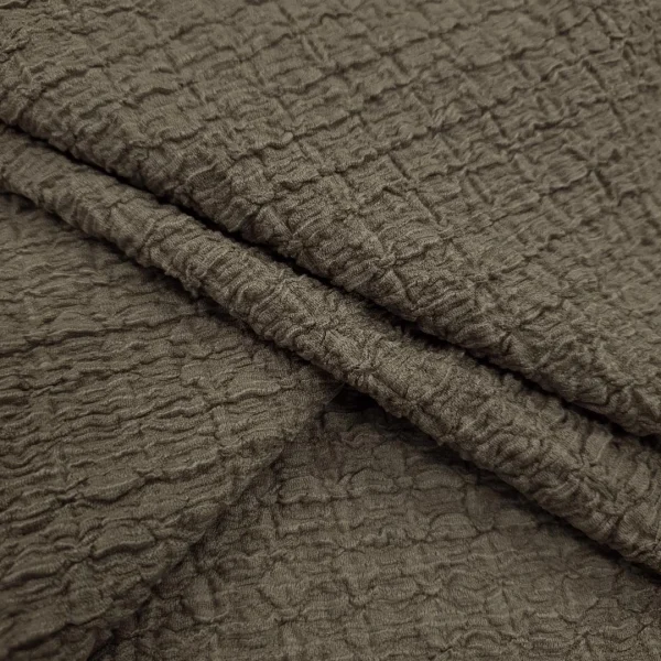 CREPE CREASED BUBBLE KNIT TAUPE