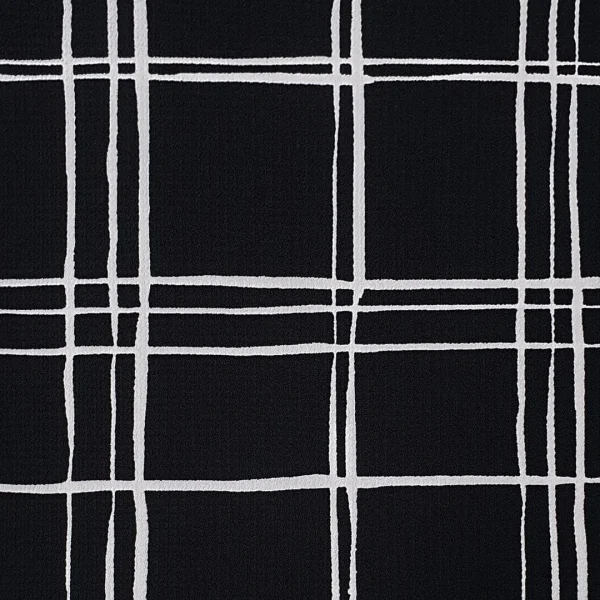 CREPE PRINTED BUBBLE CHECK BLACK