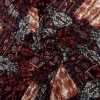CREPE PRINTED BUBBLE PAISLEY BROWN