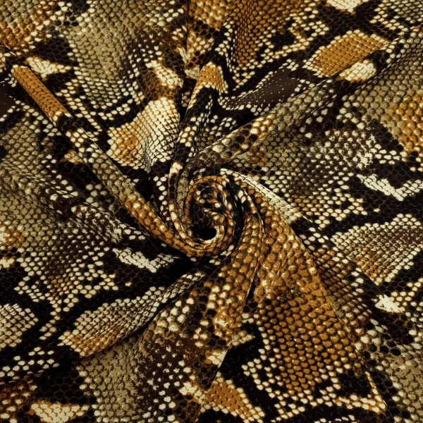 CREPE PRINTED BUBBLE SNAKESKIN GOLD