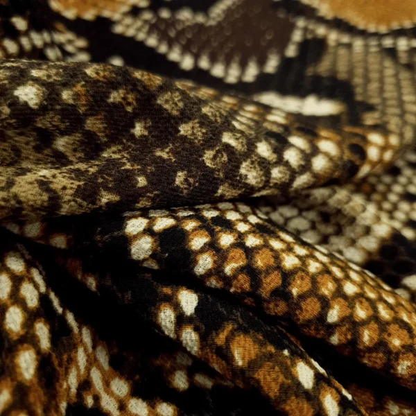CREPE PRINTED BUBBLE SNAKESKIN GOLD