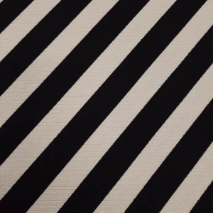 CREPE PRINTED BUBBLE STRIPE BLACK n CREAM