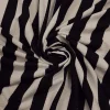CREPE PRINTED BUBBLE STRIPE BLACK n CREAM