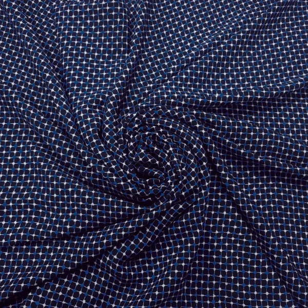 PRINTED CREPE CUBIC RIDLEY TIESCAPE NAVY