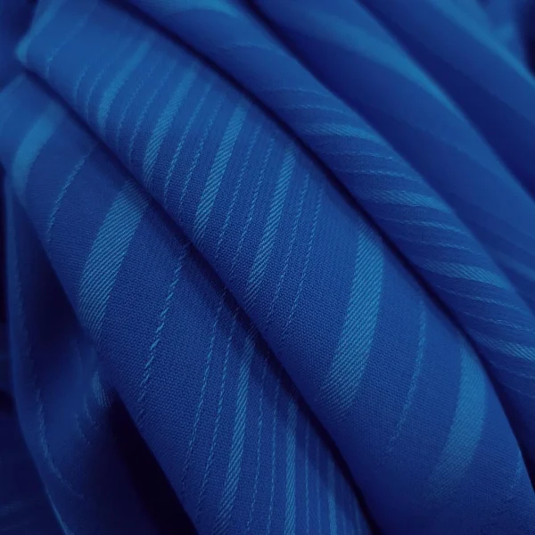 CREPE SELF-STRIPE TURQ