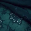 POLY- VOILE EMBROIDERED TEAL