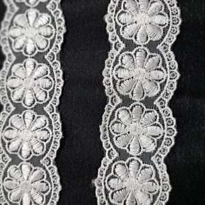 GUIPURE ORGANZA TRIM DAISY CEAM