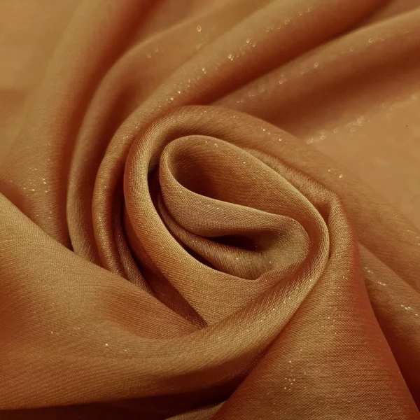 CHIFFON SHOTT-FOILED BURN-ORNG