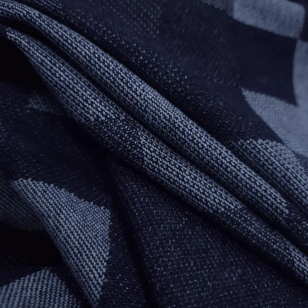 DENIM YARN DYED CHECKERED BOARD NAVY