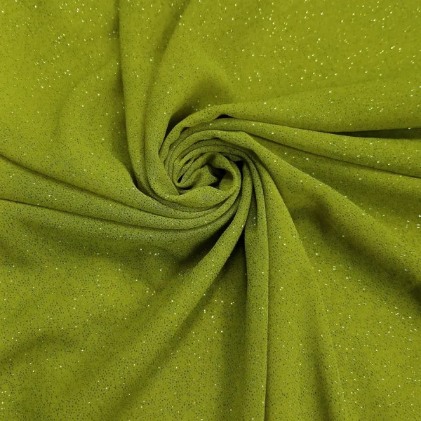 FOG FOIL PEBBLE GEORGETTE LIME