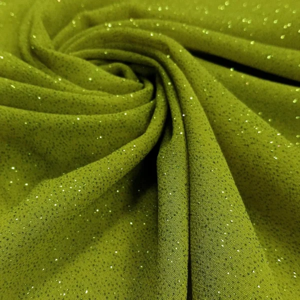 FOG FOIL PEBBLE GEORGETTE LIME
