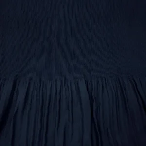 MILK GEORGETTE PLEATED (2556-3) DARK NAVY