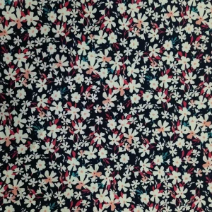 FDY PRINTED SFLO BLK and CORAL