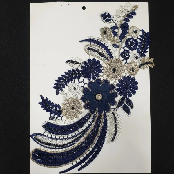 FANCY LACE MOTIFF PATCHES NAVY