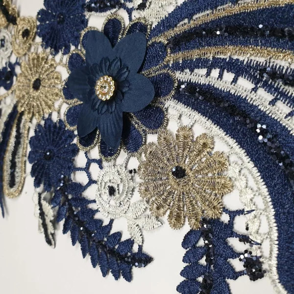 FANCY LACE MOTIFF PATCHES NAVY