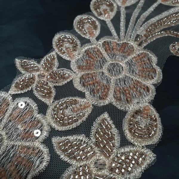 BEADED FANCY PATCH PEACH