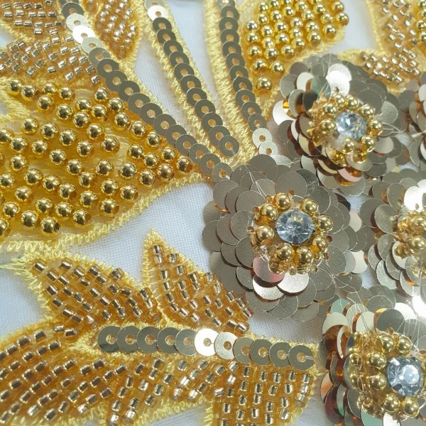 BEADED FANCY PATCH GOLD