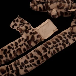 FUR TRIM LEOPARD