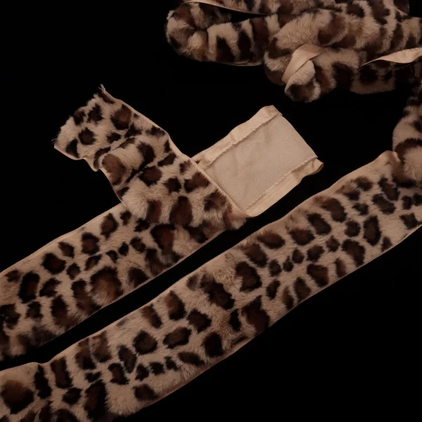 FUR TRIM LEOPARD