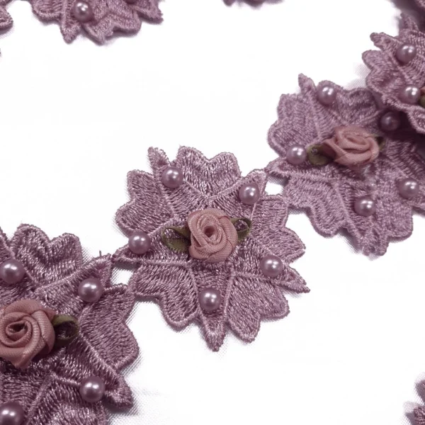 FLOWER TRIM LACE DIAMANTE DUSTY n DUSTY