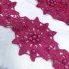 FLOWER TRIM IWTH DAISY DIAMANTE CERISE