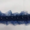 LACE RUFFLED BEADED-NAVY