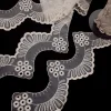 LASER CUT ORGANZA TRIM WITH EMBR (6CM)WIDE