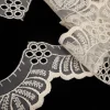 LASER CUT ORGANZA TRIM WITH EMBR (6CM)WIDE