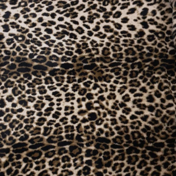 FUR RABBIT HAIR LEOPARD BROWN