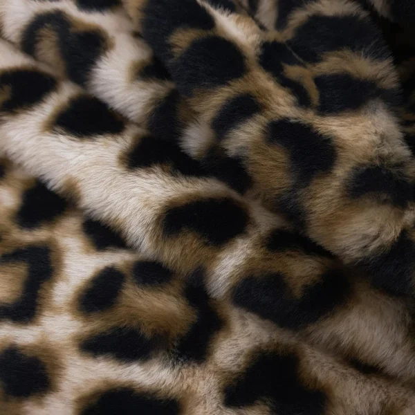 FUR RABBIT HAIR LEOPARD BROWN