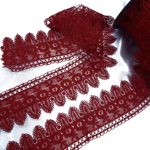 GUIPPOIRE LACE FRINGE RED(G48)