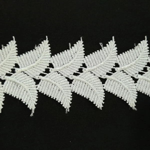 GUIPURE LEAF WHT