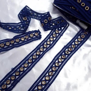 GUIP LACE  EYE-LET NAVY