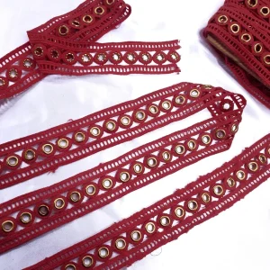 GUIP LACE  EYE-LET RED