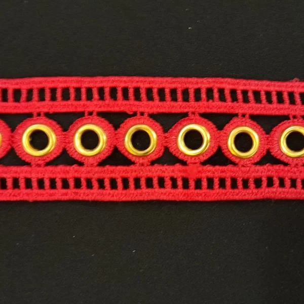 G75-RED.webp GUIP LACE EYE-LET RED