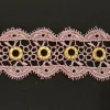 GUIP LACE  EYE-LET DIAMNT D.PINK