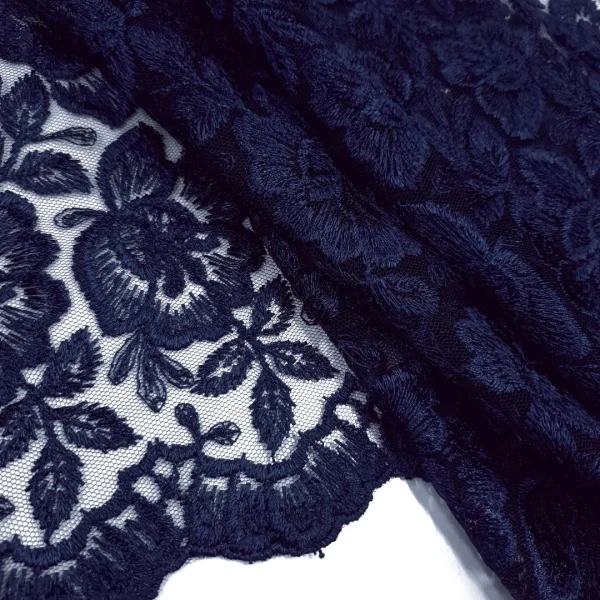 INDONESIAN LACE BIG FLO NAVY