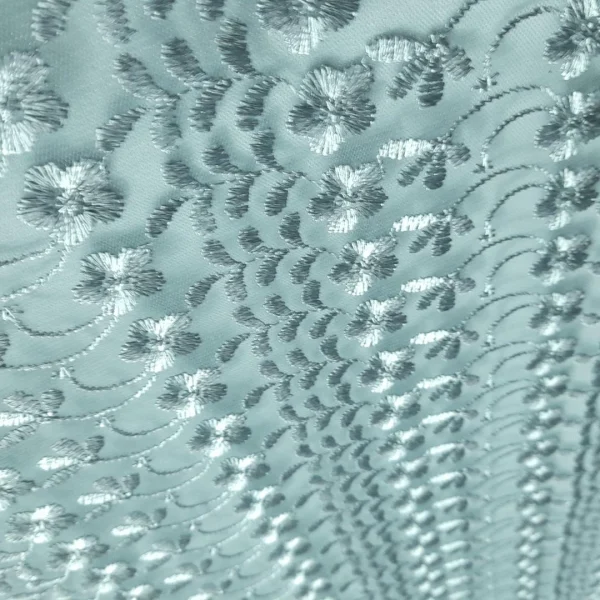 INDONESIAN LACE SMALL FLORAL  GRAY