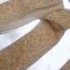 RICE BEADS ON MESH TAPE GOLD