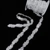 IRON ON TRIM CRYSTAL RHINESTONE SILVER