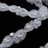 IRON ON TRIM CRYSTAL RHINESTONE SILVER