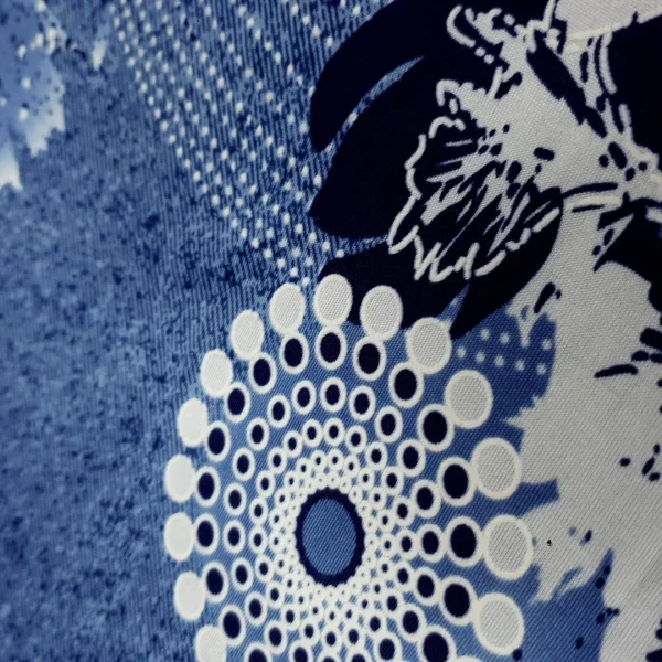 ITY PRINTED DENIM FLO BLUE